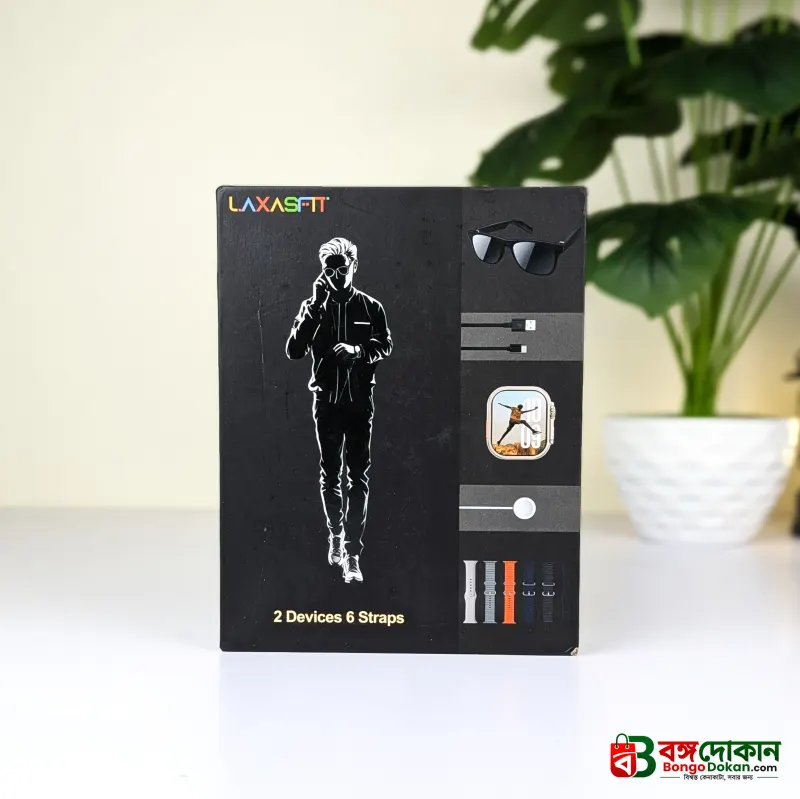 LAXASFIT Smartwatch Set – 2 Devices with 6 Straps - বাংলাদেশে সেরা দাম ও স্মার্ট ফিচার - বাংলাদেশে সেরা অফার ও দাম