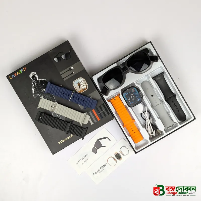 LAXASFIT Smartwatch Set – 2 Devices with 6 Straps - বাংলাদেশে সেরা দাম ও স্মার্ট ফিচার - গ্যালারি