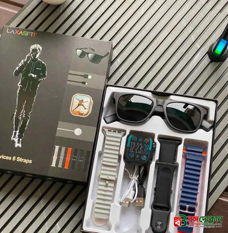 LAXASFIT Smartwatch Set – 2 Devices with 6 Straps - বাংলাদেশে সেরা দাম ও স্মার্ট ফিচার - গ্যালারি