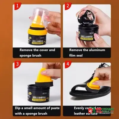 Leather Repair & Care Cream – Liquid Shoe Polish with Sponge, Universal Leather Balm for Shoes, Bags & Car Seats - বাংলাদেশে সেরা দাম ও লাইফস্টাইল কালেকশন - গ্যালারি