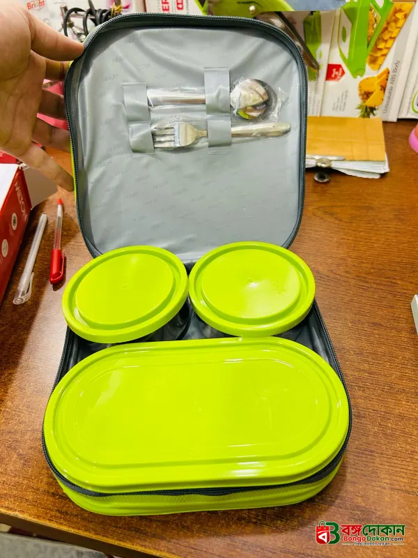 Lunch Box 2 Steel & 1 Microwave Safe Plastik Box - বাংলাদেশে সেরা দাম ও নতুন কালেকশন - গ্যালারি