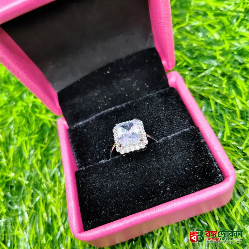 Luxury Emerald Cut Crystal Ring for Women - বাংলাদেশে সেরা দাম ও এক্সক্লুসিভ ডিজাইন - গ্যালারি