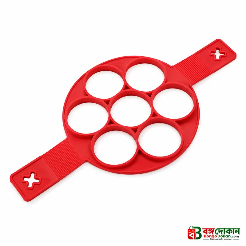 Magic Flip’n’Cook 7-Hole Silicone Pancake Maker & Egg Ring – Non-Stick Flip Cooker Mould for Easy Pancakes, Omelettes, Small Flatbreads & Snacks - বাংলাদেশে সেরা দাম ও এক্সক্লুসিভ ডিজাইন - গ্যালারি