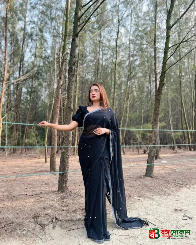 Main materials georgate stone saree - বাংলাদেশে সেরা দাম ও আকর্ষণীয় কালেকশন - গ্যালারি