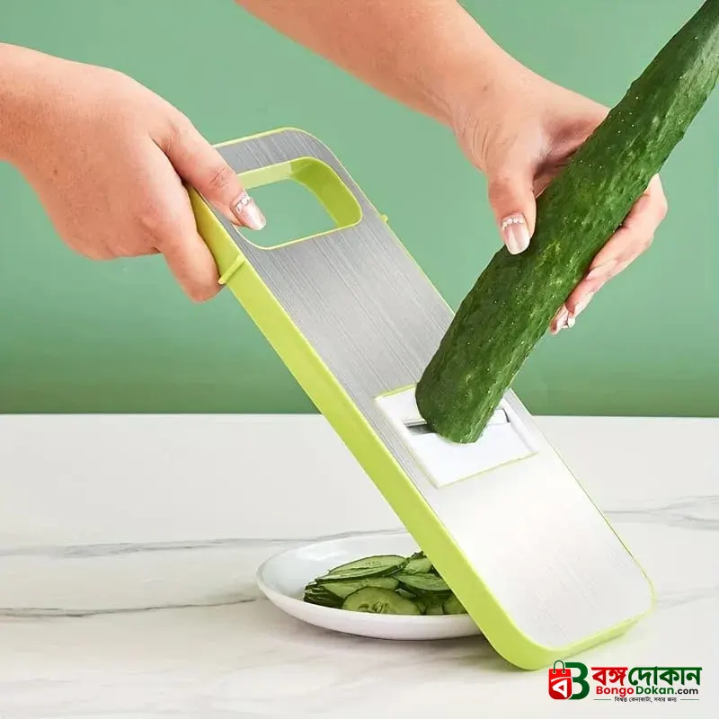Manual Food Grater & Slicer with Stainless Steel Blades – Multi-Functional Vegetable, Fruit & Cheese Cutter for Kitchen Prep - বাংলাদেশে সেরা দাম ও নতুন কালেকশন - গ্যালারি