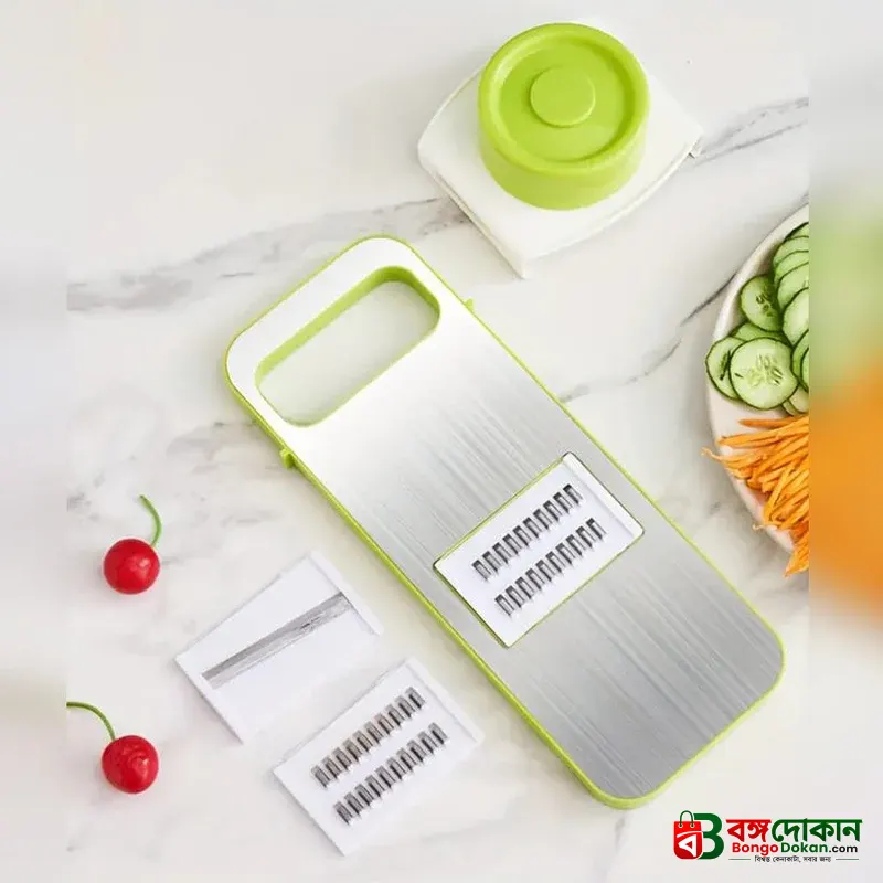 Manual Food Grater & Slicer with Stainless Steel Blades – Multi-Functional Vegetable, Fruit & Cheese Cutter for Kitchen Prep - বাংলাদেশে সেরা দাম ও নতুন কালেকশন - গ্যালারি