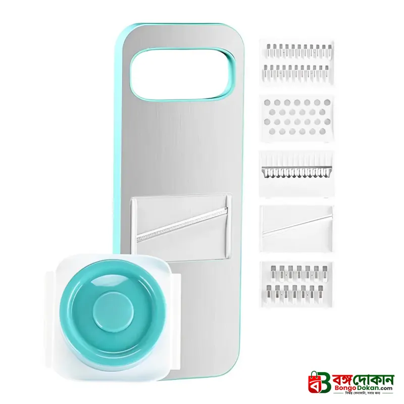 Manual Food Grater & Slicer with Stainless Steel Blades – Multi-Functional Vegetable, Fruit & Cheese Cutter for Kitchen Prep - বাংলাদেশে সেরা দাম ও নতুন কালেকশন - গ্যালারি