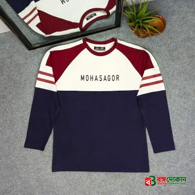 Men's Contrast Design T-Shirt- Navy - বাংলাদেশে সেরা দাম ও নতুন কালেকশন - গ্যালারি
