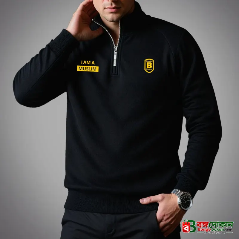 Men's Full Sleeve Sweatshirt Black - বাংলাদেশে সেরা দাম ও উইন্টার কালেকশন - গ্যালারি