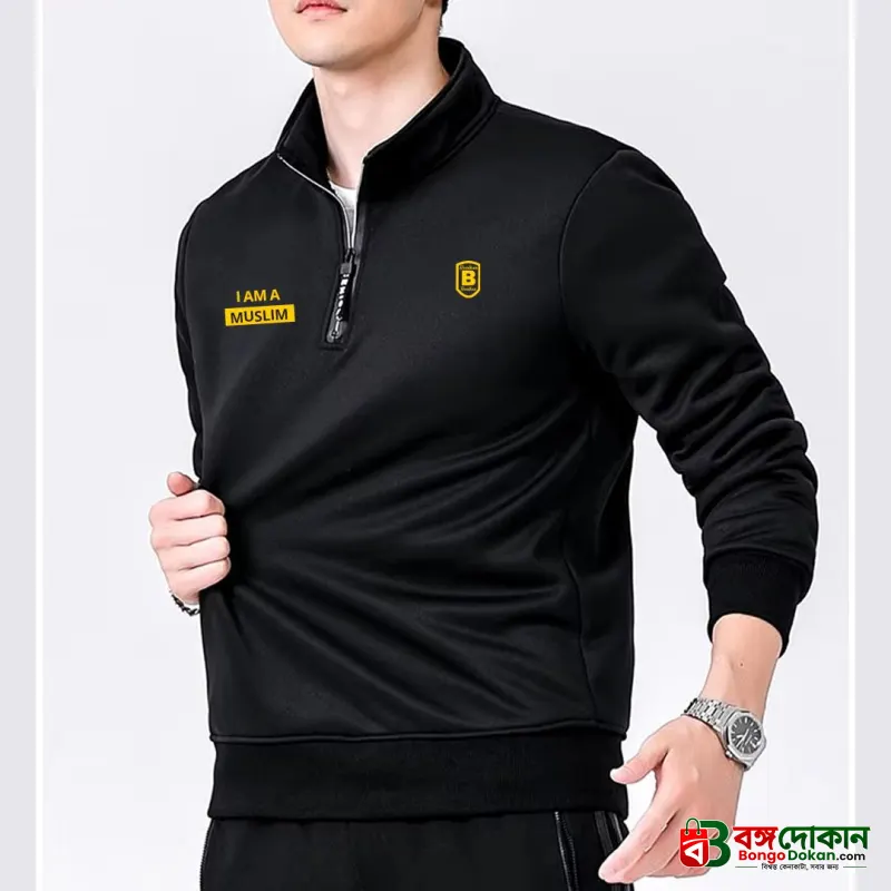 Men's Full Sleeve Sweatshirt Black - বাংলাদেশে সেরা দাম ও উইন্টার কালেকশন - গ্যালারি