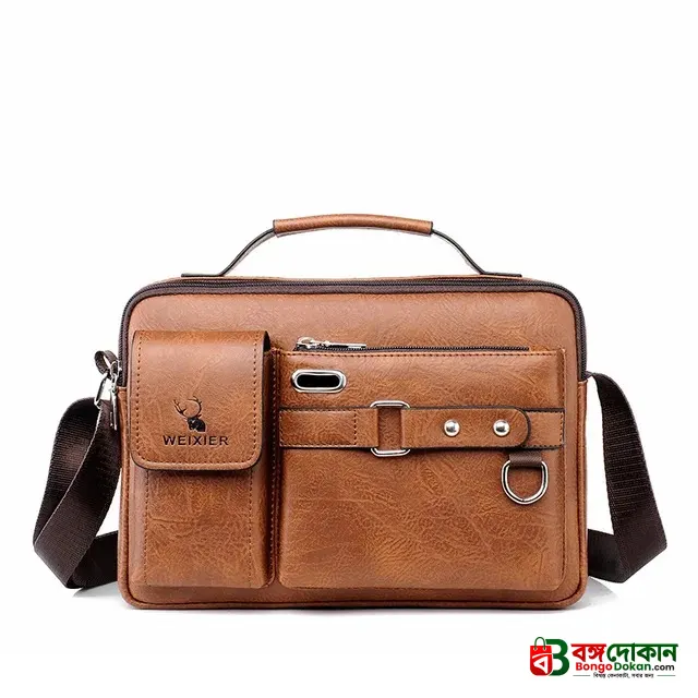Men's Pu Leather Shoulder Bag (brown) - বাংলাদেশে সেরা দাম ও প্রিমিয়াম কোয়ালিটি - বাংলাদেশে সেরা অফার ও দাম