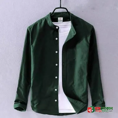Men's Solid Colour Ban color Shirt  (green) - বাংলাদেশে সেরা দাম ও নতুন কালেকশন - গ্যালারি