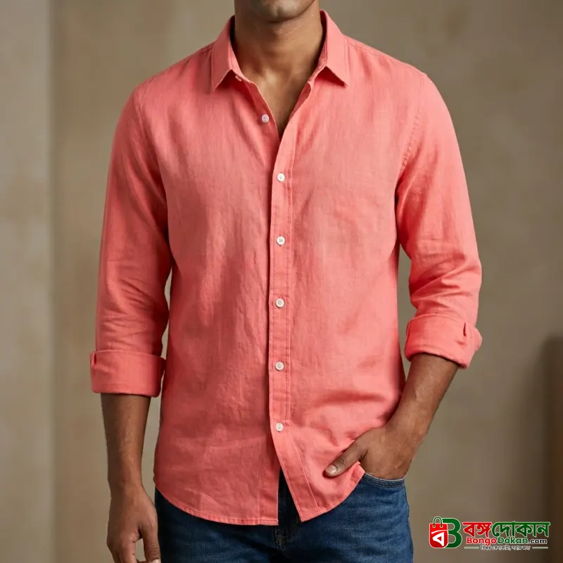 Men's Solid Colour Color Shirt (Deep pink) - বাংলাদেশে সেরা দাম ও নতুন কালেকশন - বাংলাদেশে সেরা অফার ও দাম