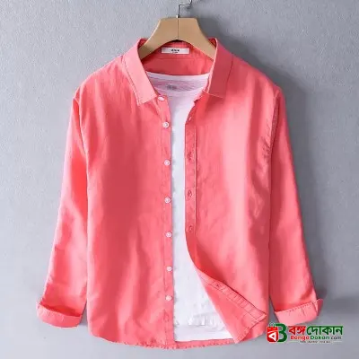 Men's Solid Colour Color Shirt (Deep pink) - বাংলাদেশে সেরা দাম ও নতুন কালেকশন - গ্যালারি
