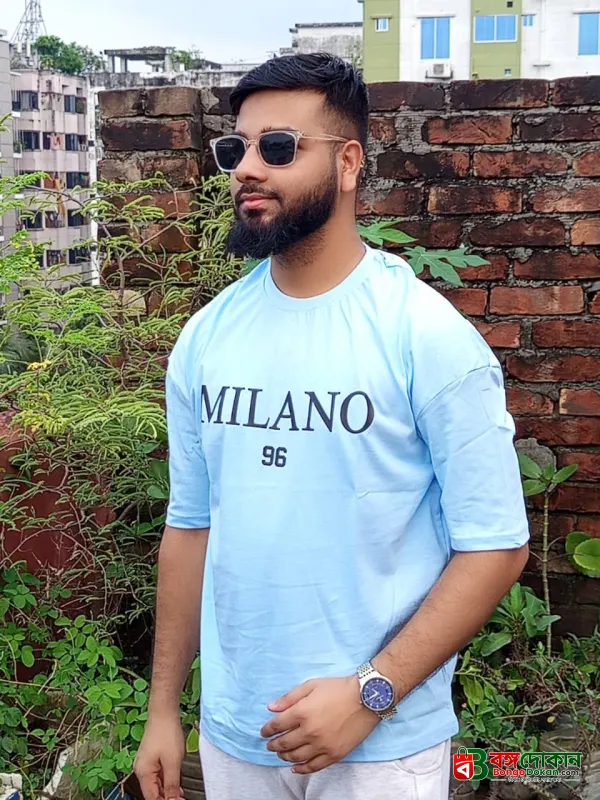 Men's Stylish Drop Shoulder- Milano Blue - বাংলাদেশে সেরা দাম ও নতুন কালেকশন - গ্যালারি