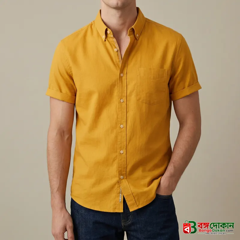 Men's Stylish Half Sleev  Casual  Solid Shirt ( Khatali ) - বাংলাদেশে সেরা দাম ও নতুন কালেকশন - বাংলাদেশে সেরা অফার ও দাম