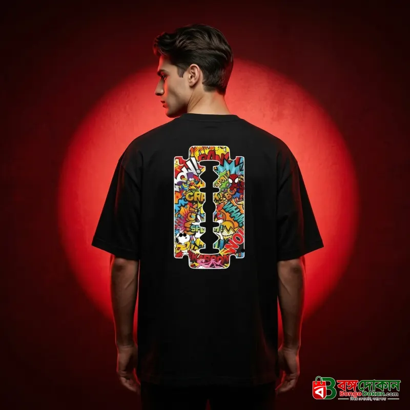 Men's Stylish Premium Drop Shoulder - Black - বাংলাদেশে সেরা দাম ও নতুন কালেকশন - বাংলাদেশে সেরা অফার ও দাম
