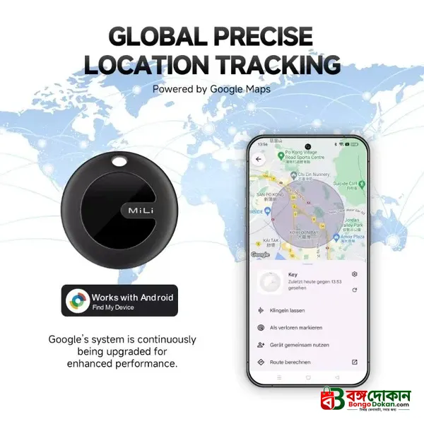 MiLi MiTag Smart Bluetooth Tracker & Item Finder – Dual iOS Apple Find My & Android Google Find My Device Support, Real-Time Location, Loud Ringer, IP67 Waterproof & 1-Year CR2032 Battery - বাংলাদেশে সেরা দাম ও এক্সক্লুসিভ ডিজাইন - গ্যালারি