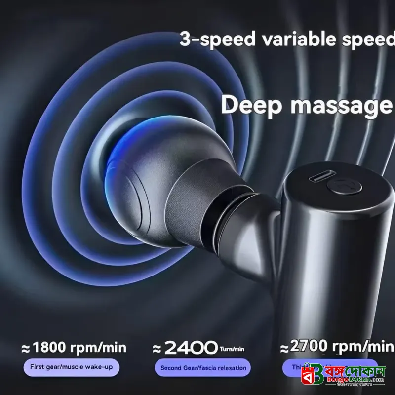 Mini Rechargeable Massager Black Fascial Gun - বাংলাদেশে সেরা দাম ও স্পেসিফিকেশন - গ্যালারি