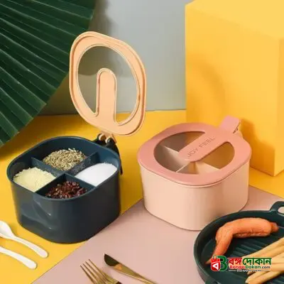 Multi-Function 4-Grid Spice Box & Seasoning Container – Clear Dust-Proof Kitchen Condiment Organizer with Spoons for Salt, Sugar, Pepper & Herbs - বাংলাদেশে সেরা দাম ও লাইফস্টাইল কালেকশন - গ্যালারি