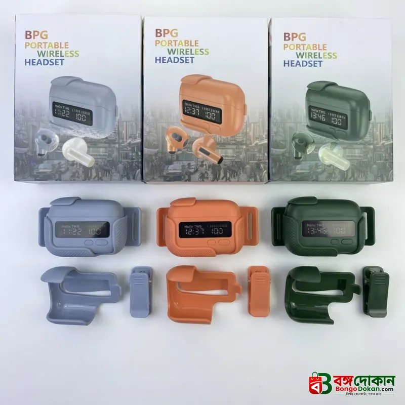 Multifunction TWS Wireless Earphones with Digital LED Clock Display – Portable Belt Clip Design, In-Ear Ergonomic Fit, Powerful Bass & Clear Voice Calling Stereo Earbuds - বাংলাদেশে সেরা দাম ও প্রিমিয়াম কোয়ালিটি - গ্যালারি