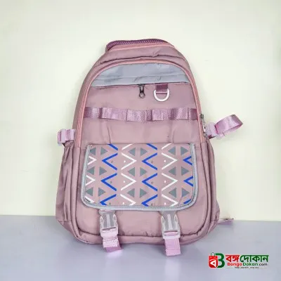 Multi-Pocket Casual Backpack with Geometric Flap - বাংলাদেশে সেরা দাম ও লাইফস্টাইল কালেকশন - গ্যালারি