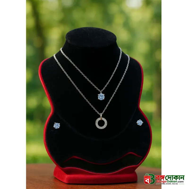 Necklace With Matching Radiant Crystal Stud Earrings. - বাংলাদেশে সেরা দাম ও এক্সক্লুসিভ ডিজাইন - গ্যালারি