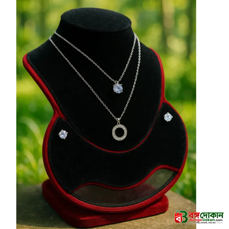Necklace With Matching Radiant Crystal Stud Earrings. - বাংলাদেশে সেরা দাম ও এক্সক্লুসিভ ডিজাইন - গ্যালারি