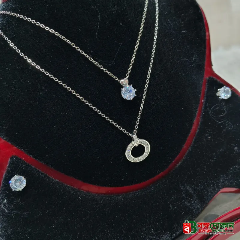 Necklace With Matching Radiant Crystal Stud Earrings. - বাংলাদেশে সেরা দাম ও এক্সক্লুসিভ ডিজাইন - গ্যালারি