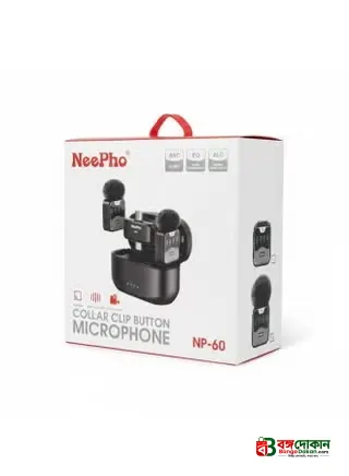 NeePho NP-60 Wireless Microphone for Type-C & iPhone – Clip-On Lavalier Mic for Vlogging & Live Streaming - বাংলাদেশে সেরা দাম ও স্পেসিফিকেশন - গ্যালারি
