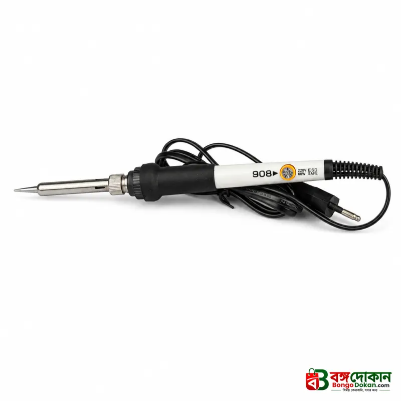 New V908 60W Adjustable Temperature Electric Soldering Iron Kit – 200-450°C Rework Repair Tool with 5 Pcs Solder Tips & Energy-Saving Heating Element for Electronics - বাংলাদেশে সেরা দাম ও এক্সক্লুসিভ ডিজাইন - গ্যালারি