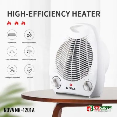 NOVA REP-1201A Electric Fan Room Heater 2000W - বাংলাদেশে সেরা দাম ও স্পেসিফিকেশন - গ্যালারি