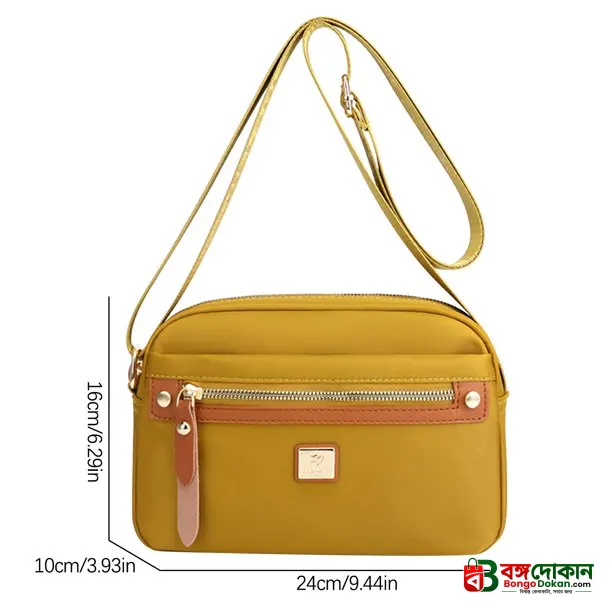 Nylon Fashion Cross-body Bag Lightweight Portable Shoulder Bag (golden) - বাংলাদেশে সেরা দাম ও লাইফস্টাইল কালেকশন - গ্যালারি