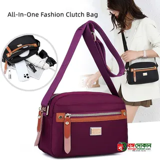 Nylon Fashion Cross-body Bag Lightweight Portable Shoulder Bag (purple) - বাংলাদেশে সেরা দাম ও লাইফস্টাইল কালেকশন - গ্যালারি