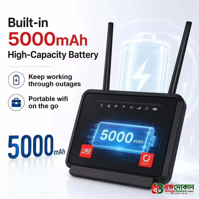 OLAX MC60 300Mbps Wi-Fi LTE Turbo Router 5000mah Battery - বাংলাদেশে সেরা দাম ও স্পেসিফিকেশন - গ্যালারি