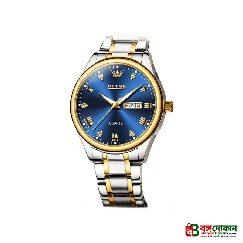 Olevs 5563 Luxury Fashion Round Women’s Watch – Silver & Blue - বাংলাদেশে সেরা দাম ও আকর্ষণীয় কালেকশন - গ্যালারি