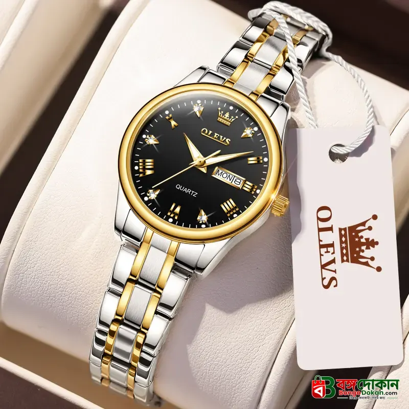 Olevs 5563 – Silver Women (black dial) - বাংলাদেশে সেরা দাম ও আকর্ষণীয় কালেকশন - বাংলাদেশে সেরা অফার ও দাম