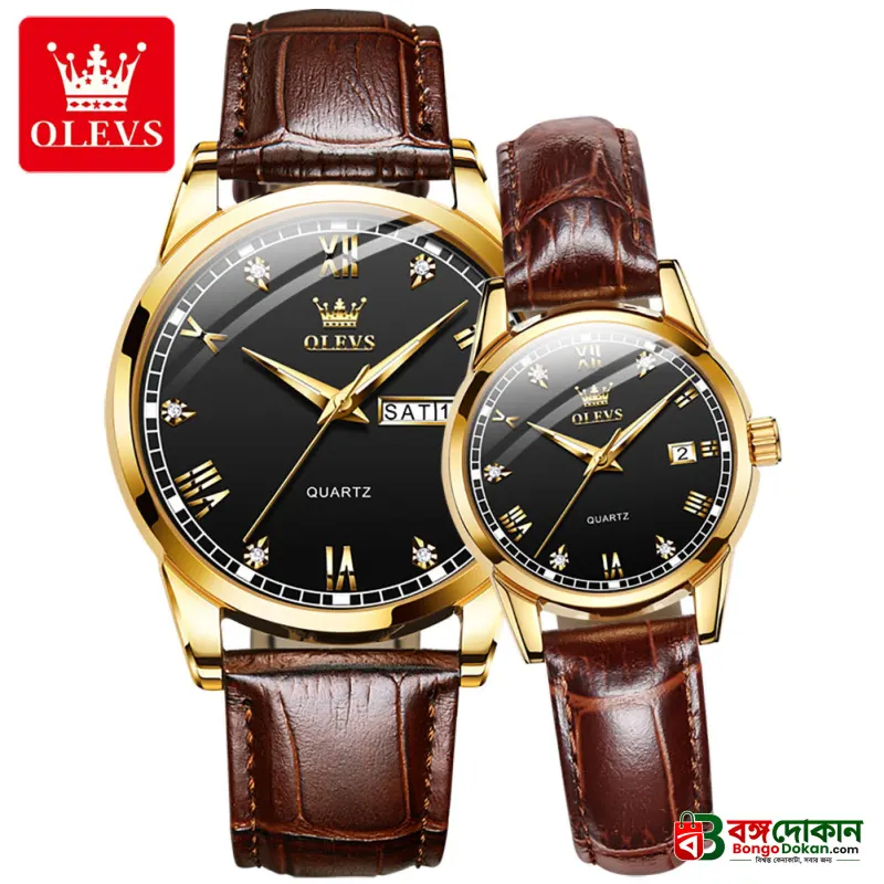 OLEVS 6896 Luxury Simple and Modern Watch (Black) - বাংলাদেশে সেরা দাম ও নতুন কালেকশন - গ্যালারি