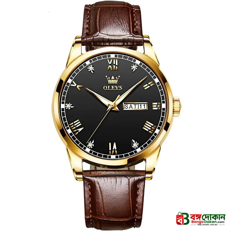 OLEVS 6896 Luxury Simple and Modern Watch (Black) - বাংলাদেশে সেরা দাম ও নতুন কালেকশন - গ্যালারি