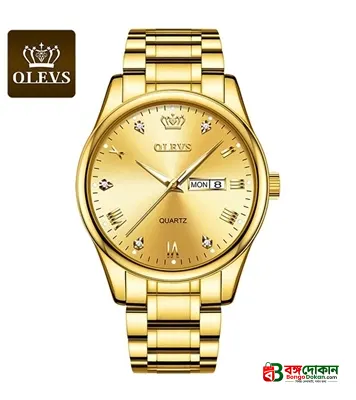 Olevs Luxury Men’s Quartz Watch (Golden ) - বাংলাদেশে সেরা দাম ও নতুন কালেকশন - বাংলাদেশে সেরা অফার ও দাম