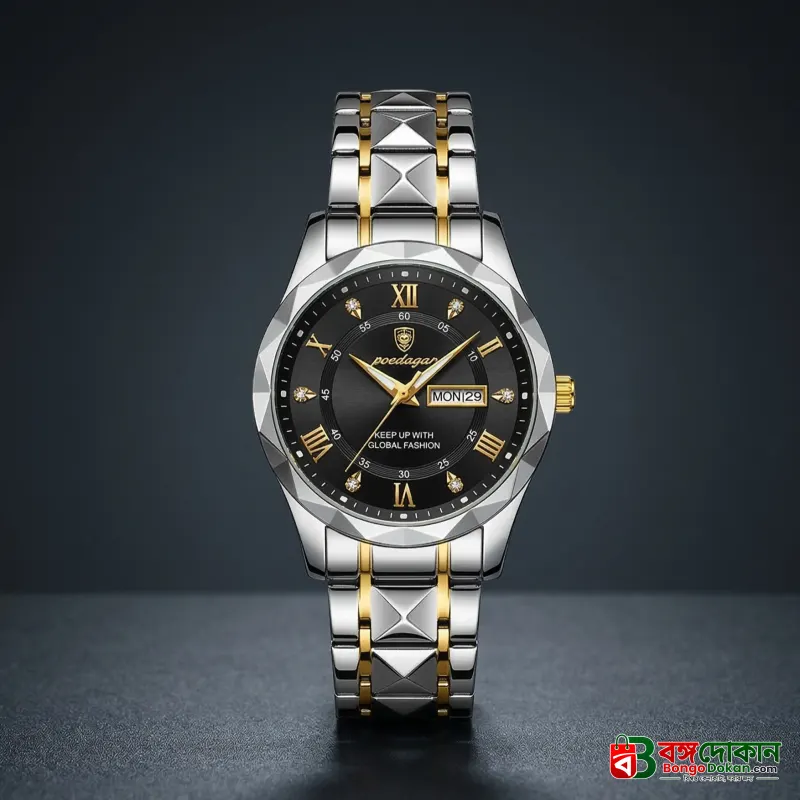 Poedagar Luxury Men's Watch (Water Resistant) - বাংলাদেশে সেরা দাম ও নতুন কালেকশন - বাংলাদেশে সেরা অফার ও দাম