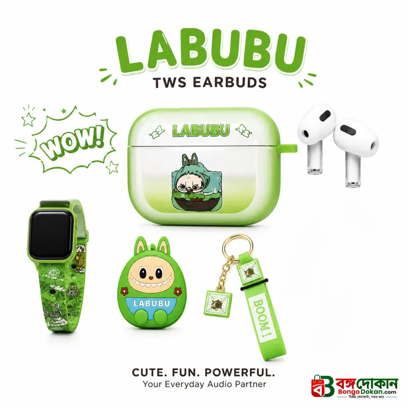 Pop Mart Labubu 2-in-1 Gadget Set – Cute Wireless TWS Earbuds & Smartwatch Strap Combo with Collectible Character Case - বাংলাদেশে সেরা দাম ও স্মার্ট ফিচার - বাংলাদেশে সেরা অফার ও দাম