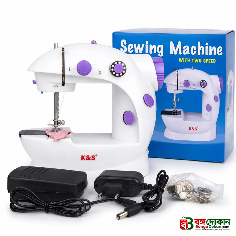 Portable Sewing Machine MLSM-202 – Double Speed Compact Electric Sewing Machine with LED Light, Foot Pedal, Built-in Cutter & Dual Thread System for Home Use - বাংলাদেশে সেরা দাম ও স্পেসিফিকেশন - গ্যালারি