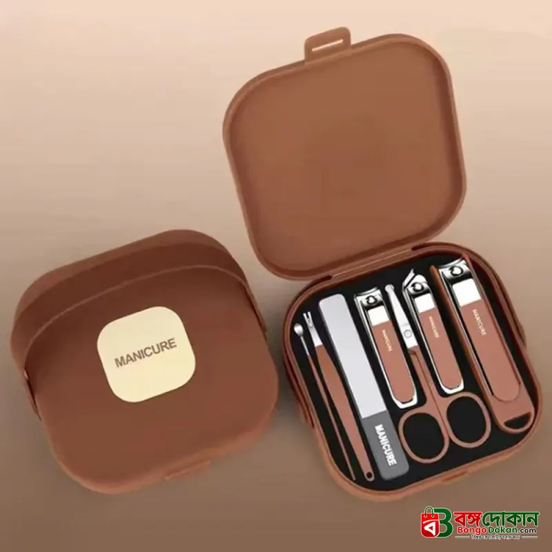 Premium 8-Piece Manicure and Pedicure Set – Stainless Steel Nail Clippers & Grooming Kit with Elegant Matte Brown Portable Travel Case - বাংলাদেশে সেরা দাম ও নতুন কালেকশন - গ্যালারি