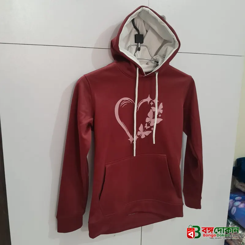 Premium Comfortable (Love Butterflies) Ladies winter hoodie - বাংলাদেশে সেরা দাম ও উইন্টার কালেকশন - গ্যালারি
