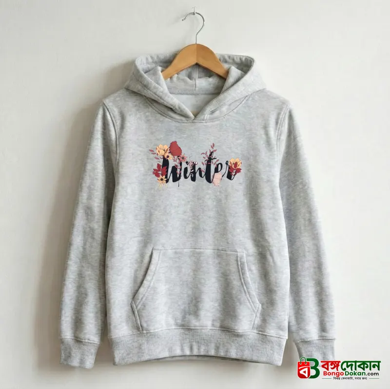 Premium Comfortable Printed Ladies Winter Hoodie - বাংলাদেশে সেরা দাম ও উইন্টার কালেকশন - বাংলাদেশে সেরা অফার ও দাম