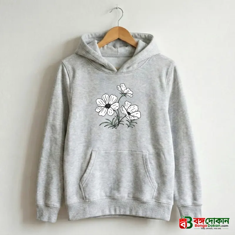 Premium Comfortable Printed Ladies Winter Hoodie - বাংলাদেশে সেরা দাম ও উইন্টার কালেকশন - বাংলাদেশে সেরা অফার ও দাম