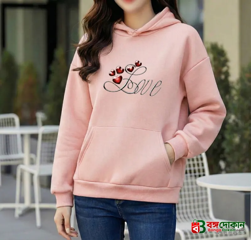 Premium Comfortable Printed Ladies Winter Hoodie - বাংলাদেশে সেরা দাম ও উইন্টার কালেকশন - বাংলাদেশে সেরা অফার ও দাম