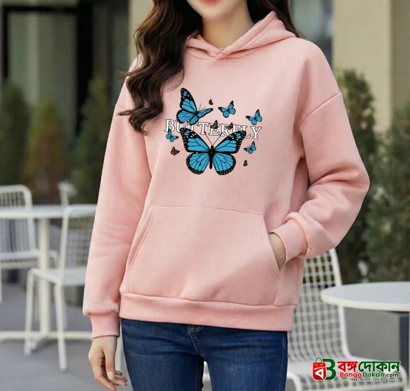 Premium Comfortable Printed Ladies Winter Hoodie - বাংলাদেশে সেরা দাম ও উইন্টার কালেকশন - বাংলাদেশে সেরা অফার ও দাম