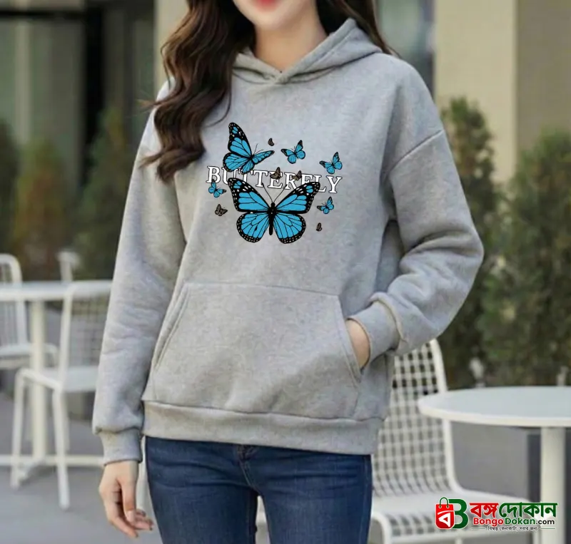 Premium Comfortable Printed Ladies Winter Hoodie - বাংলাদেশে সেরা দাম ও উইন্টার কালেকশন - বাংলাদেশে সেরা অফার ও দাম